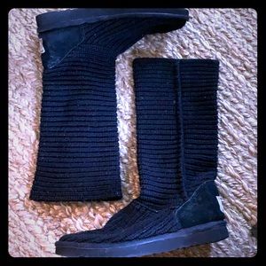 Black Knit Uggs